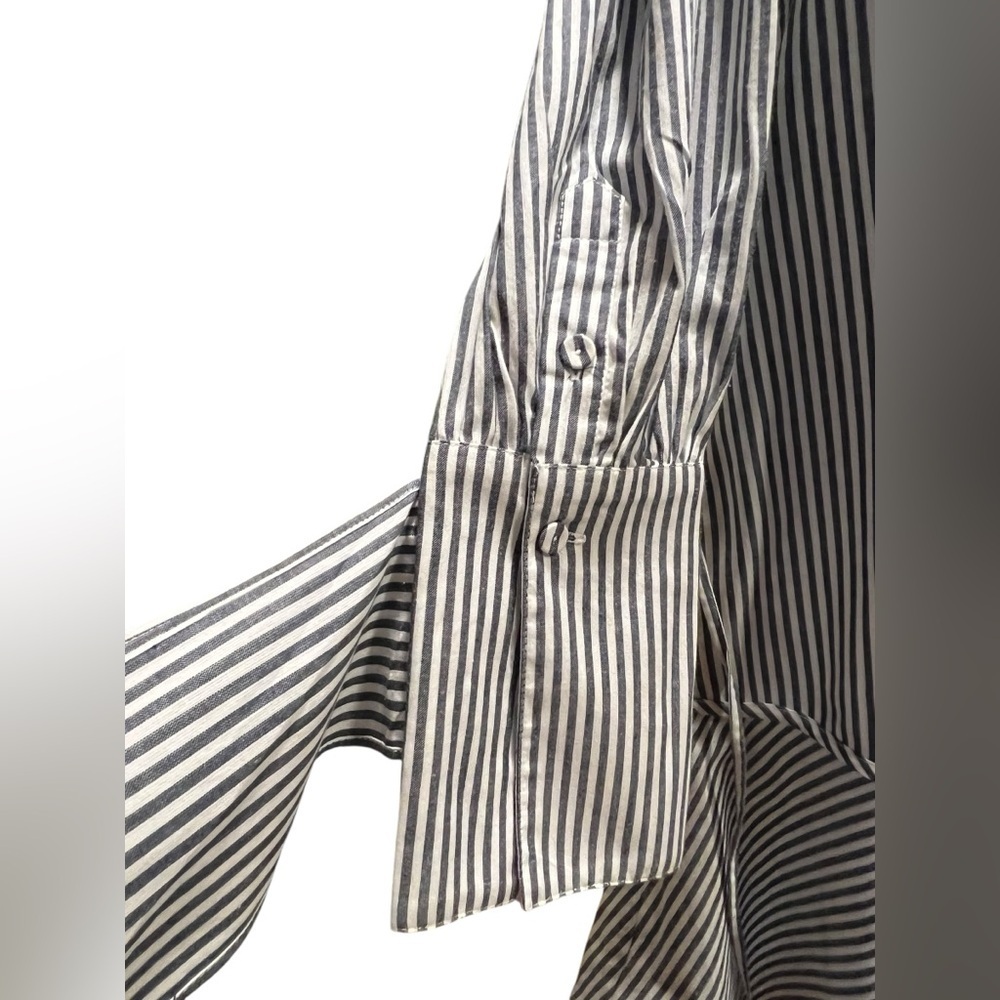 French Connection Black and White Striped Dress - Picture 4 of 11